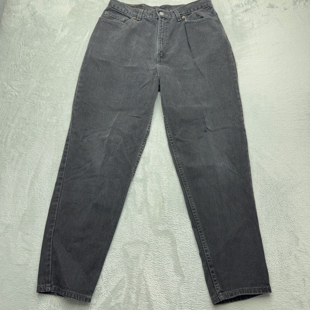 Vintage Levis Jeans Womens 16 Black 550 Relaxed Fit Tapered Leg High Rise Denim